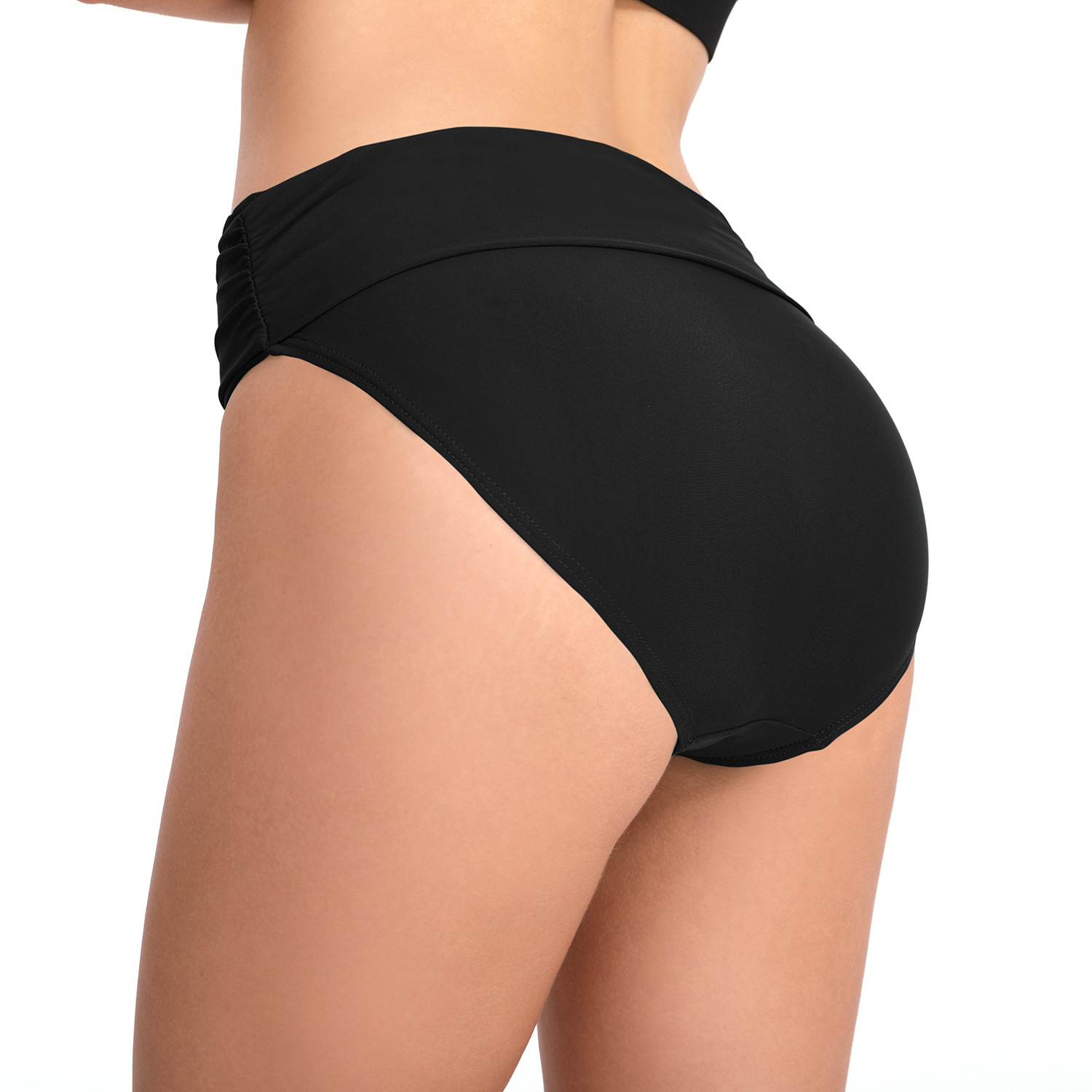 Women's swimming briefs beach swimming trunks black B122