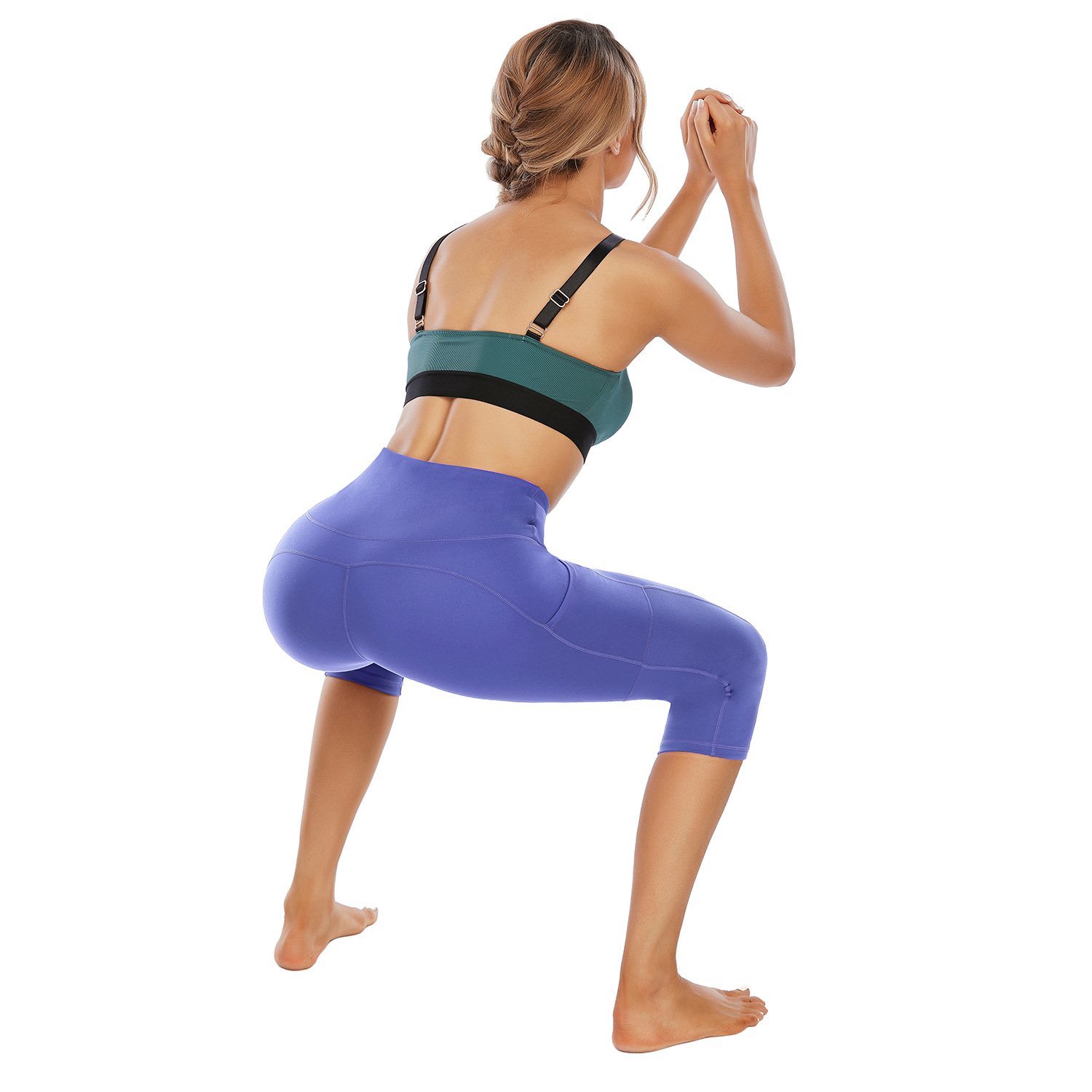 European and American yoga capris pants naked sense skin friendly B154