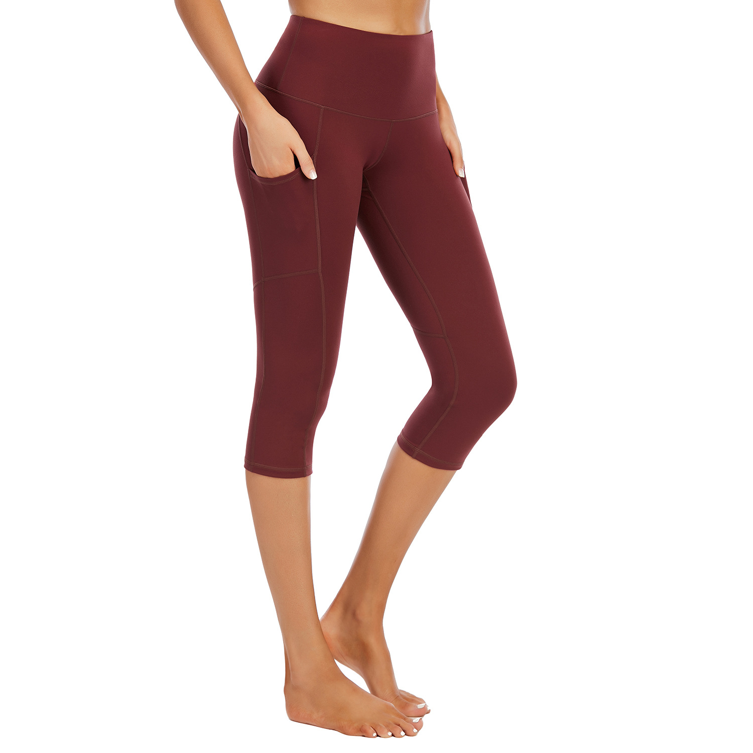 European and American yoga capris pants naked sense skin friendly B154