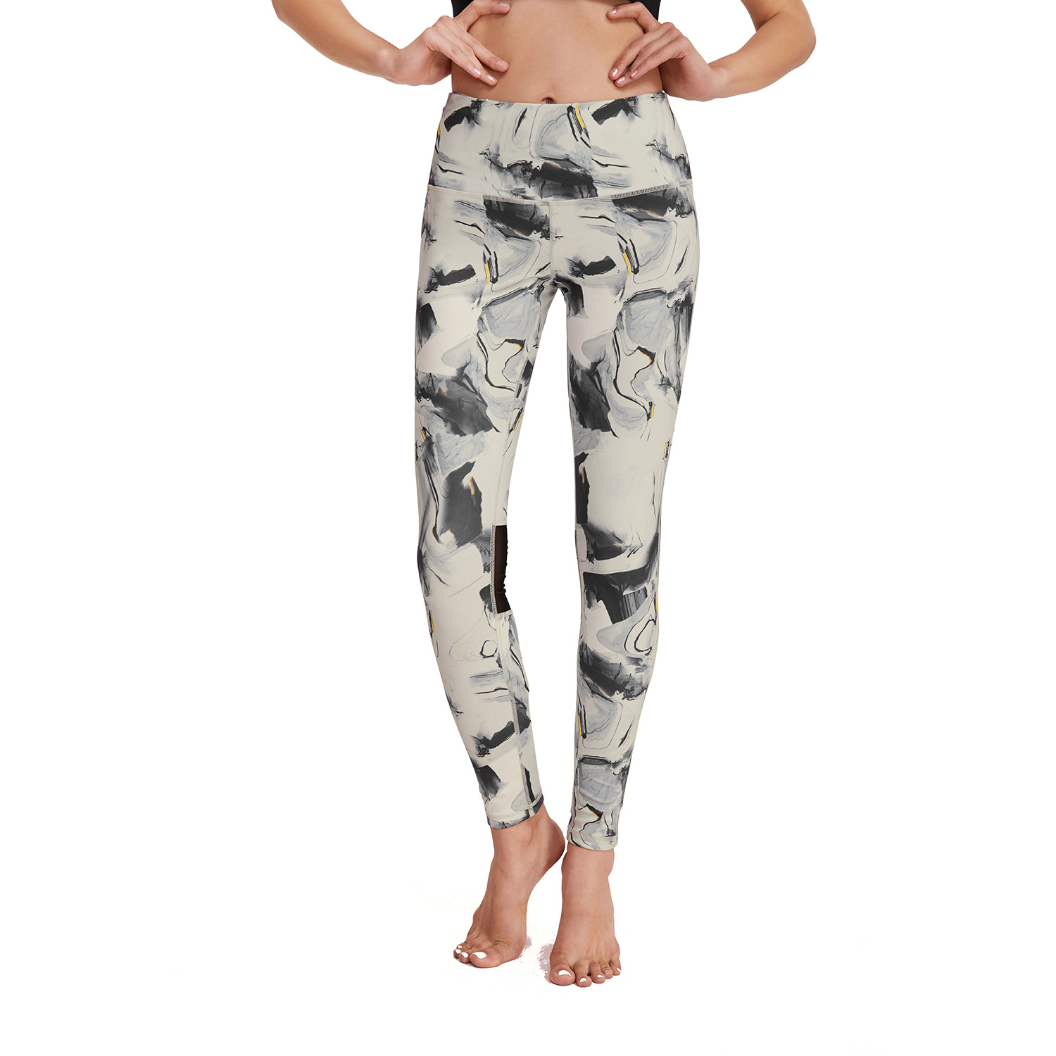 High Waist Printed Track Pants B140