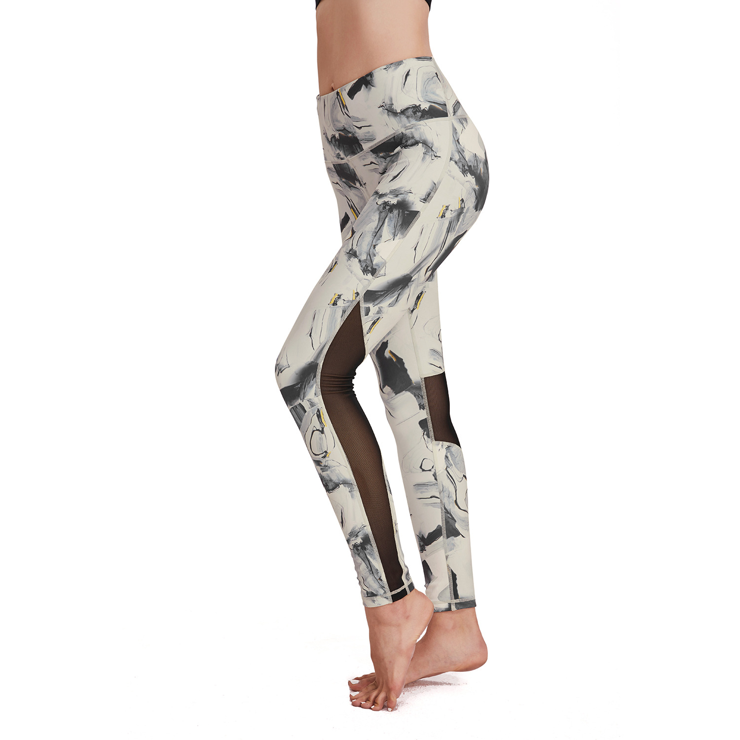 High Waist Printed Track Pants B140