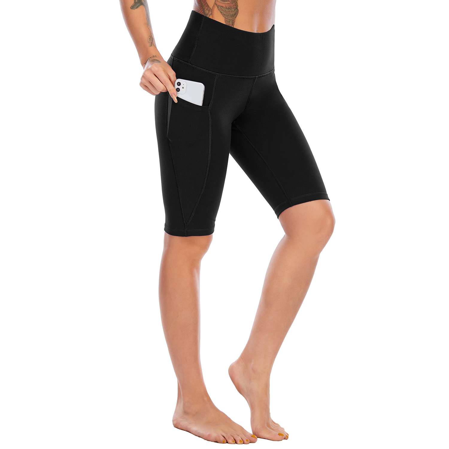 Hip-lifting high-waisted athletic shorts for women B149