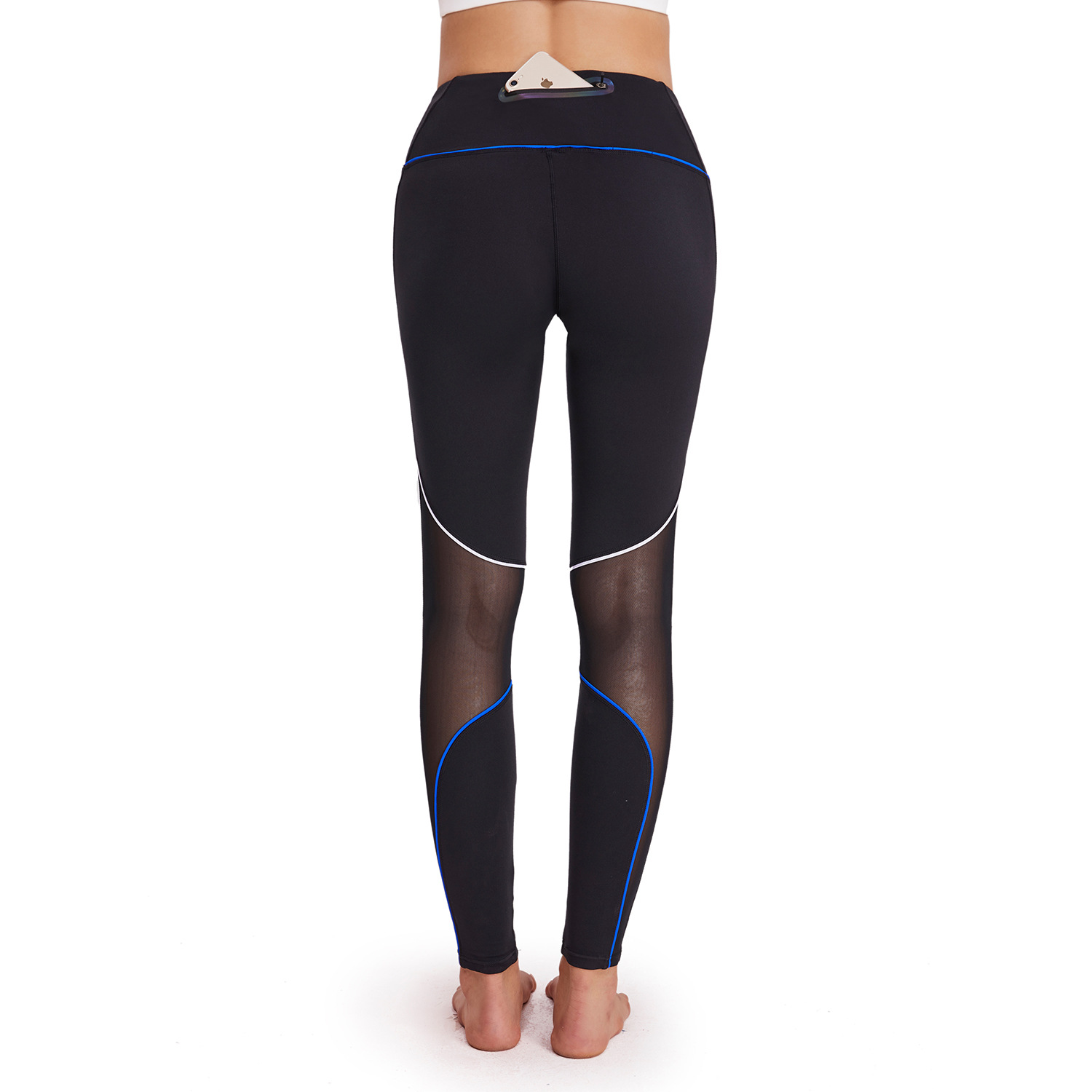 Nude feeling skin-friendly European and American sports fitness pants B152