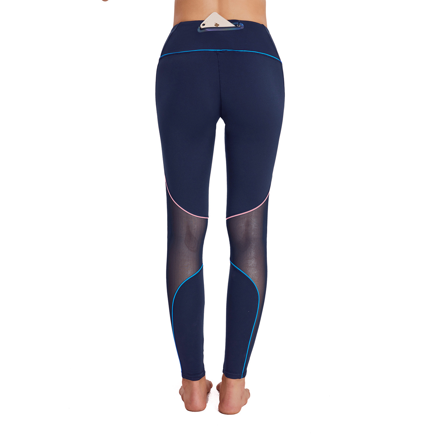 Nude feeling skin-friendly European and American sports fitness pants B152