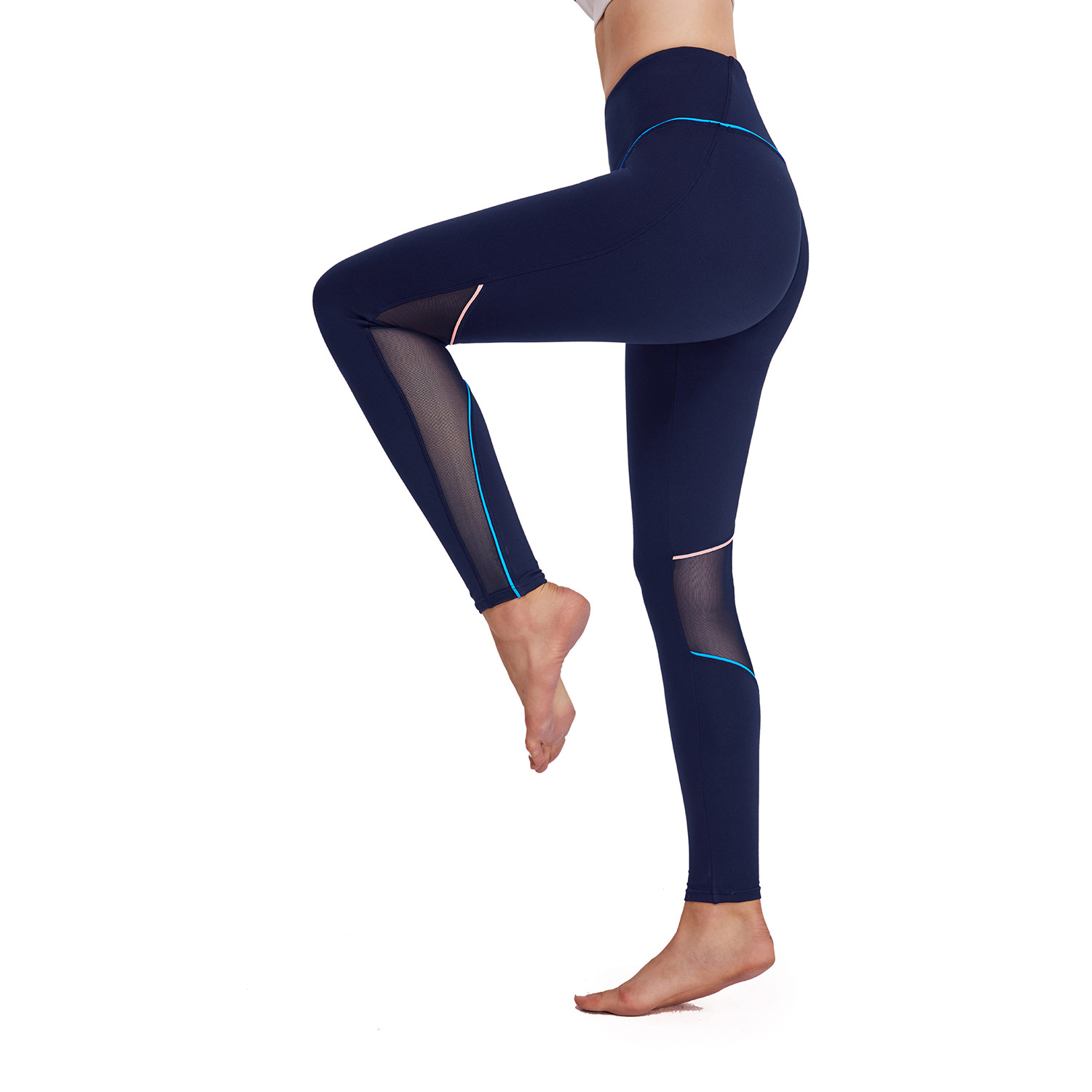 Nude feeling skin-friendly European and American sports fitness pants B152