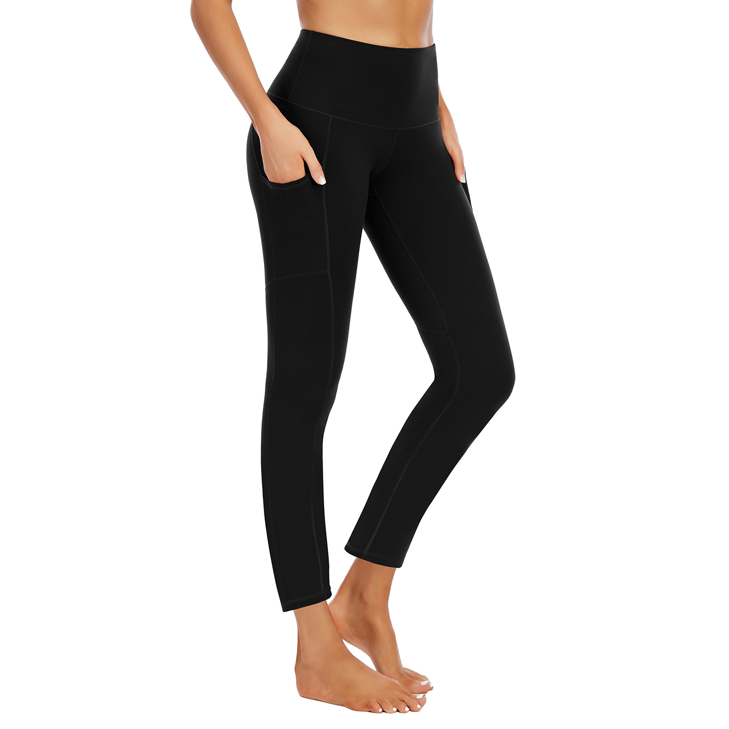 Skin-friendly nude pants for women with tight waist B155