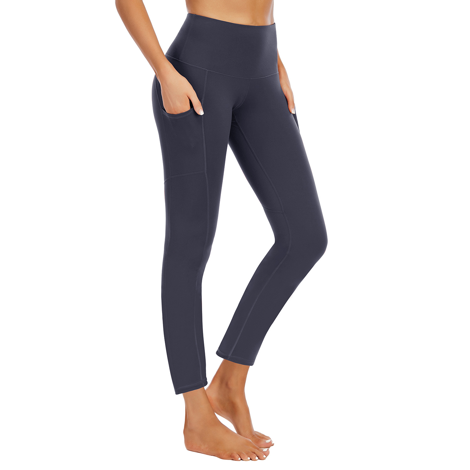 Skin-friendly nude pants for women with tight waist B155