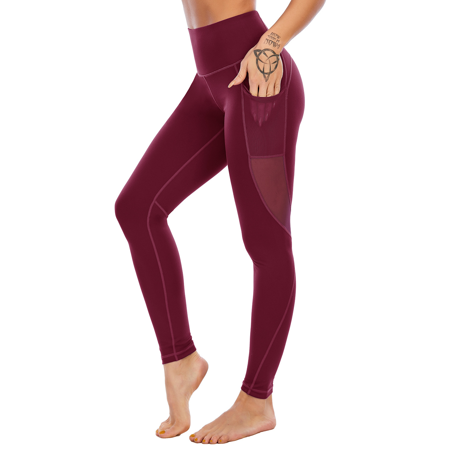 Skin-friendly sports fitness pants with tight waist and nude feeling B160