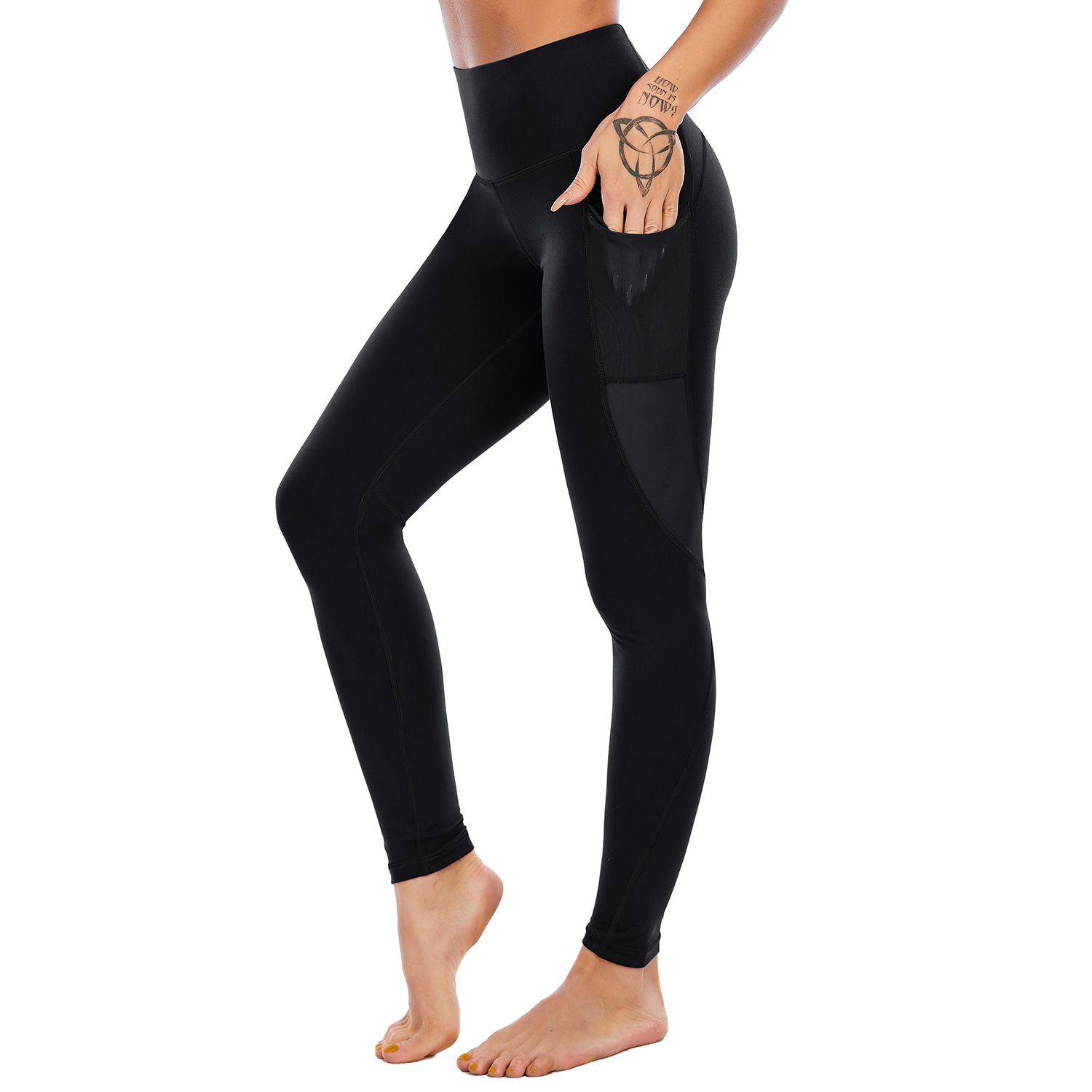 Skin-friendly sports fitness pants with tight waist and nude feeling B160