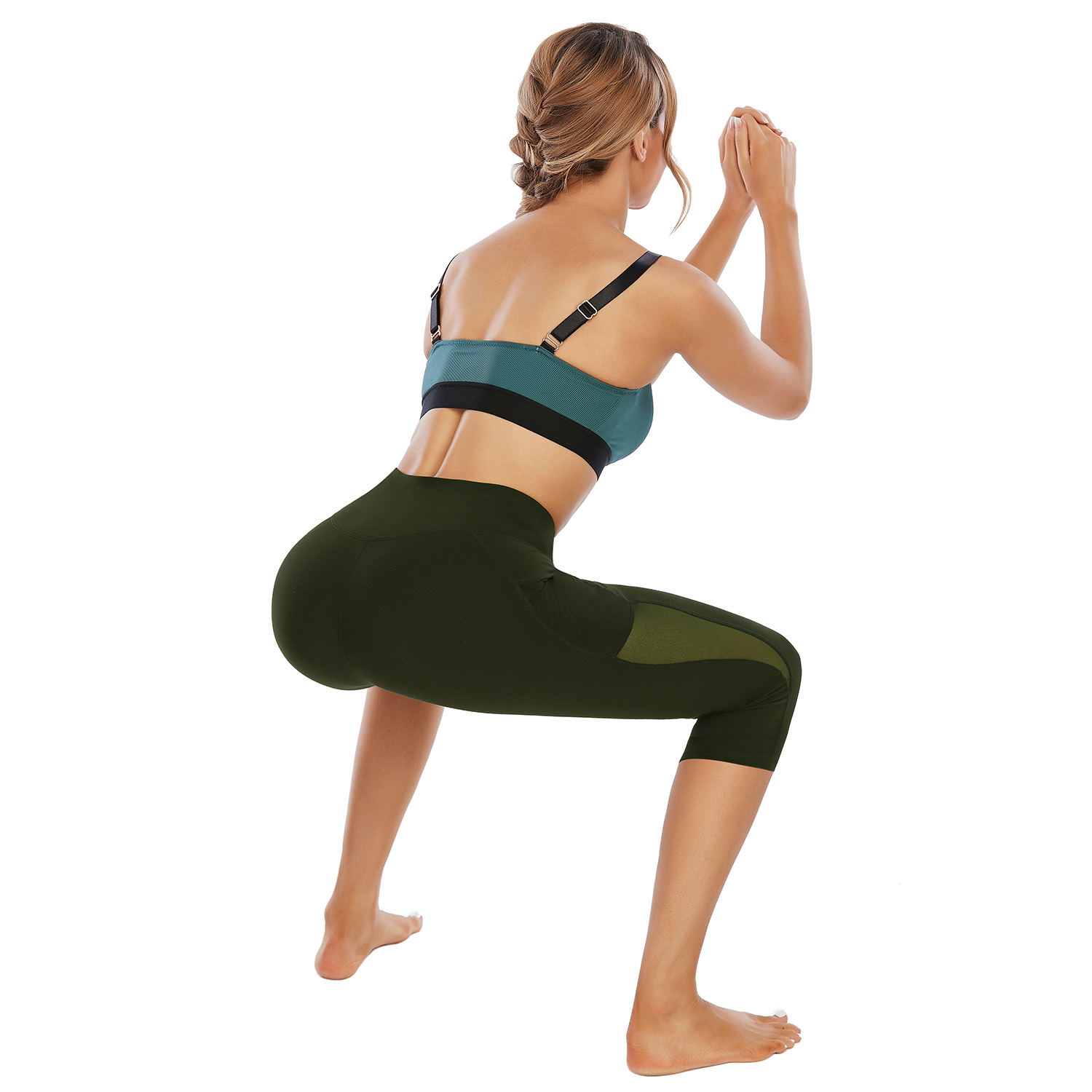 Yoga pants women's high waist buttock lifting summer B148